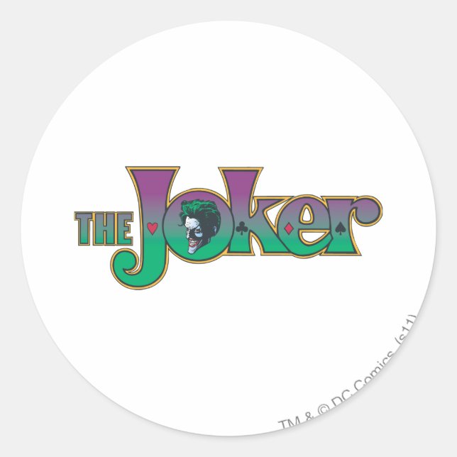 Das Logo für den Joker Runder Aufkleber (Vorderseite)