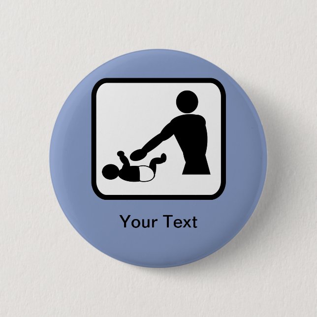 Das Logo für die individuelle Babyänderung für ein Button (Vorderseite)