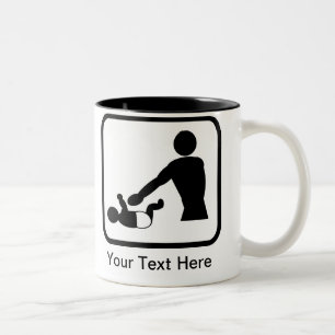 Das Logo für die individuelle Babyänderung für ein Zweifarbige Tasse