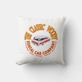 Das Logo-Kissen der Firma "Classic Woody Rental Ca Kissen