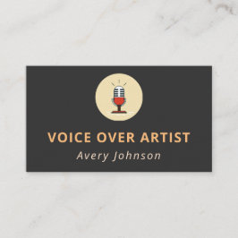 Das Logo "Voice Over Artist Microphone" ist einfac Visitenkarte