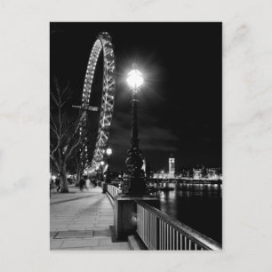 Das Londoner Auge um Nacht Postkarte
