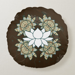 Das Lotus-Rundkissen Rundes Kissen