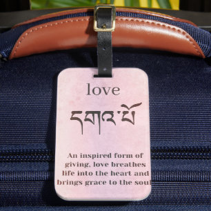 Das Love Buddha Symbol Gepäckanhänger