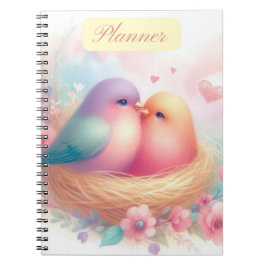 Das Lovebirds-Notebook/-Planer Notizblock