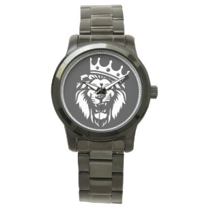 Das Löwenemblem symbolisiert das Gebrüll Armbanduhr