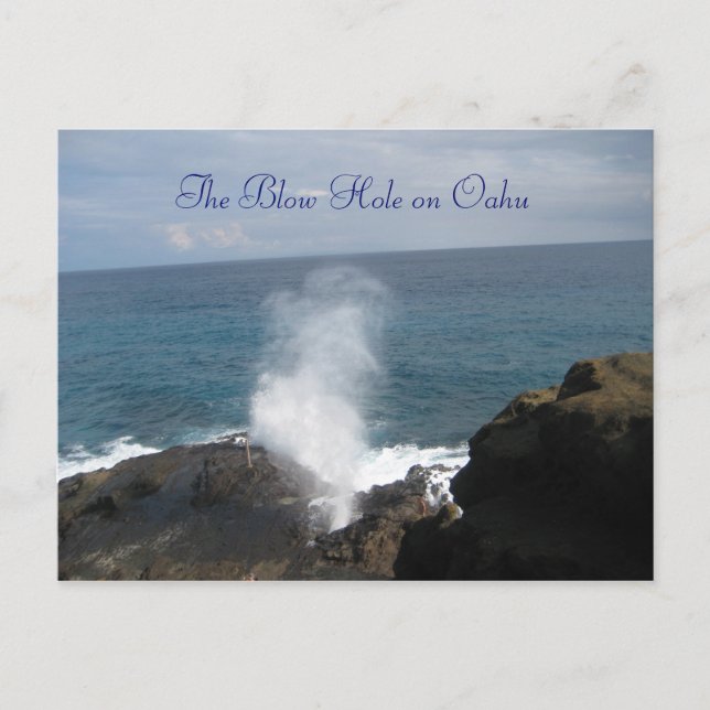 Das Löwenloch auf der Oahu-Postkarte Postkarte (Vorderseite)