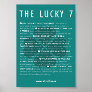 Das Lucky-7-Manifest - 12x18-Poster Poster