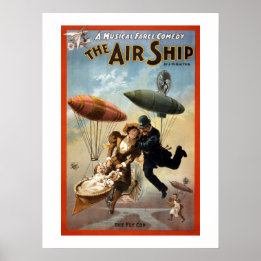 Das Luftschiff Vintage Theaterplakat. Poster