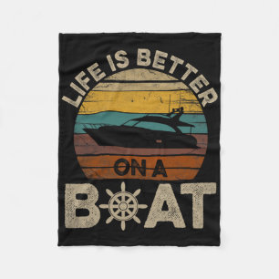 Das lustige Bootfahren von Retro gibt dem Schiff d Fleecedecke