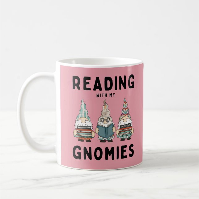Das lustige Buch Lover Reading mit meinen Gnomen Kaffeetasse (Links)