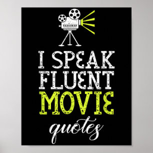 Das lustige Design von mir spricht fließende Filmq Poster