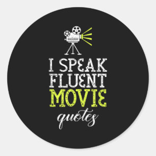 Das lustige Design von mir spricht fließende Filmq Runder Aufkleber