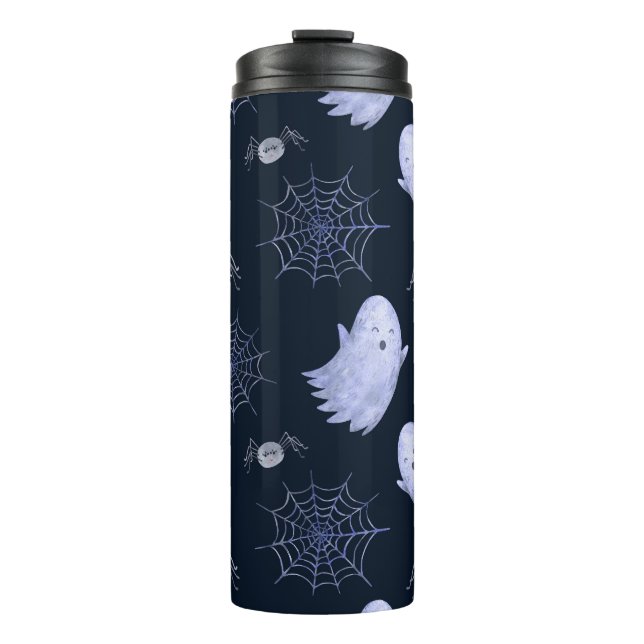 Das lustige Ghost Spider Halloween Muster. Thermosbecher (Vorderseite)