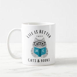 Das lustige Leben ist besser mit dem Monogramm "Ka Kaffeetasse