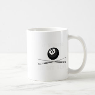 Das lustige Shirt, das in meinem Kopf Pool Billard Kaffeetasse