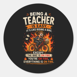 Das lustigste Lehrergeschenk überhaupt! 🍎🔥 Runder Aufkleber