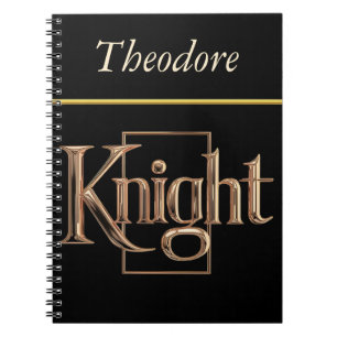 Das luxuriöse Emblem des Noble Knight Notizblock