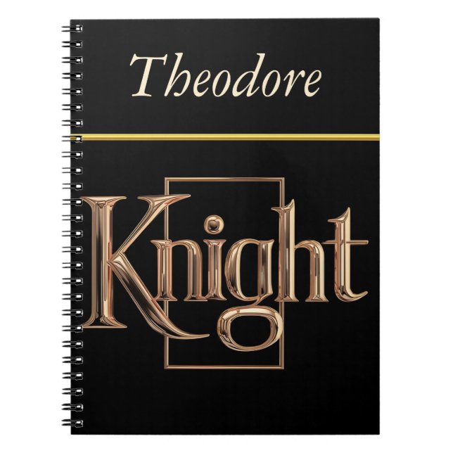 Das luxuriöse Emblem des Noble Knight Notizblock (Vorderseite)