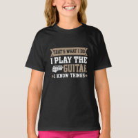 Das mache ich, ich spiele Gitarre lustigen T - Shi