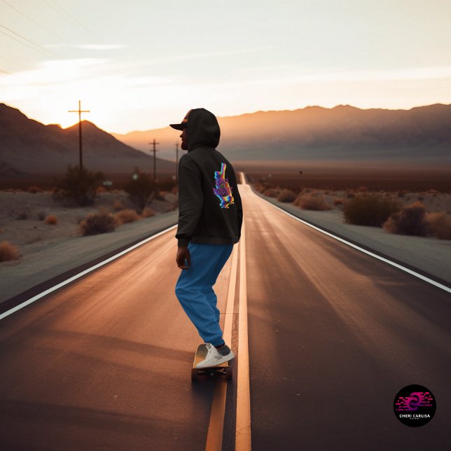 Das macht es einfach hoodie (Front hit subtle. Back graphic loud. Easy does it and keep rolling.)