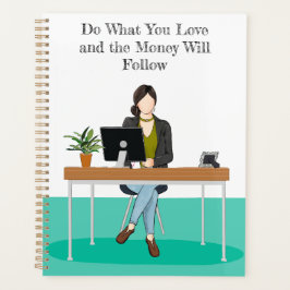 Das Mädchen | Chic White & Aquamarin Planer