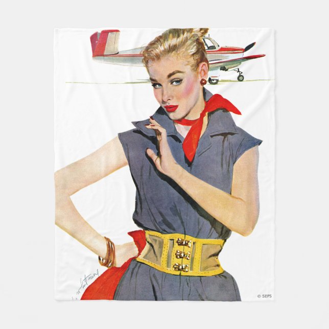 Das Mädchen, das Flugzeuge gestohlen hat Fleecedecke (Vorderseite)