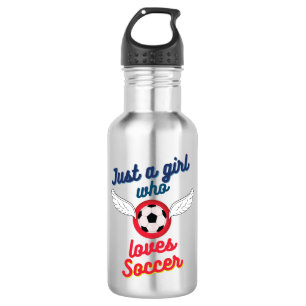 Das Mädchen, das Fußball Lieben Edelstahlflasche
