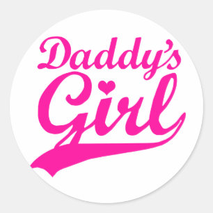 Das Mädchen des Vatis Runder Aufkleber