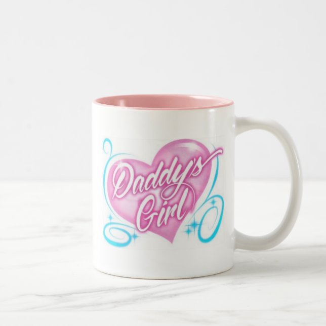 Das Mädchen des Vatis Zweifarbige Tasse (Rechts)