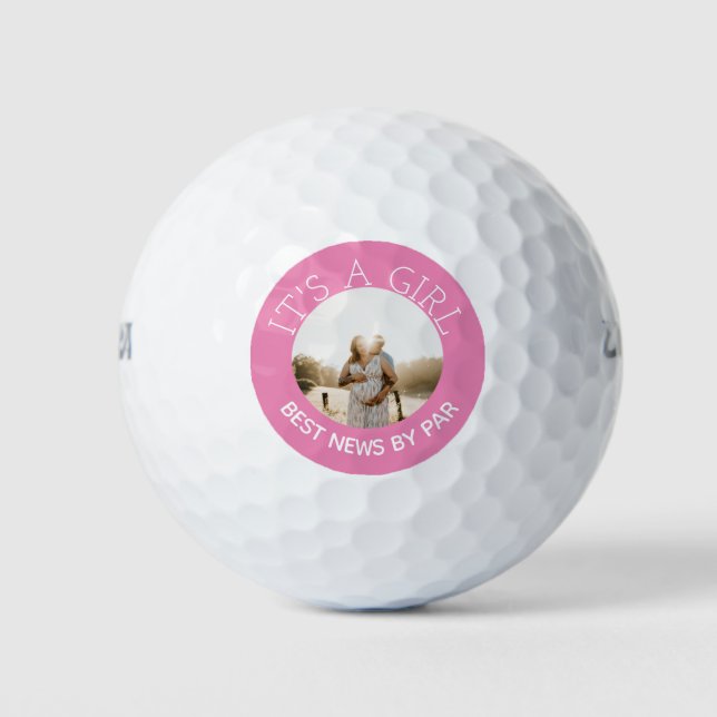 Das Mädchen Geschlecht offenbart Foto Golfball (Vorderseite)