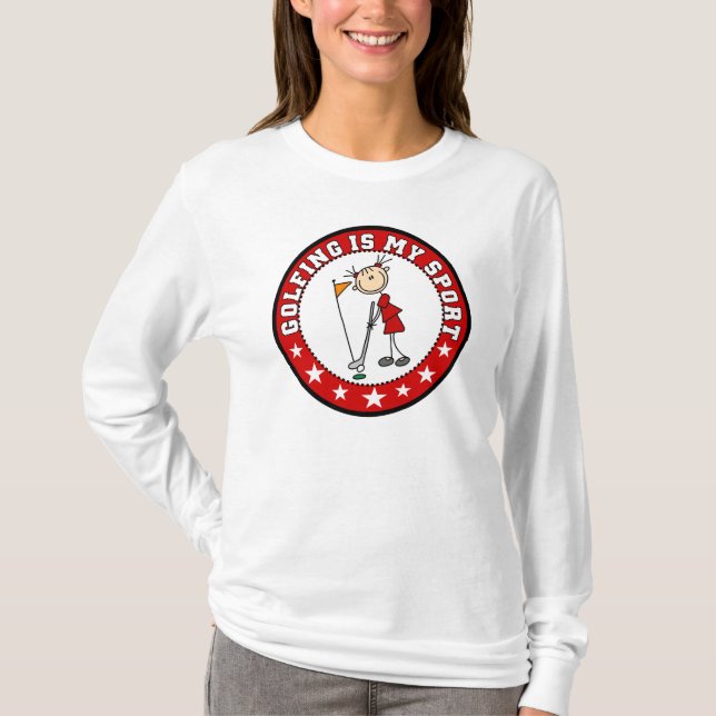 Das Mädchen-Golf spielen ist mein Sport-T - Shirt (Vorderseite)