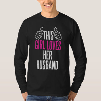 Das Mädchen liebt ihren Mann Cool Graphic Print Fü T-Shirt