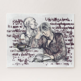 Das Mädchen liest ein Buch
