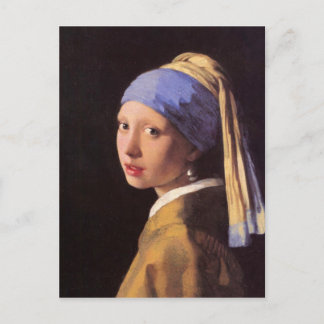 Das Mädchen mit dem Perlenohrring von Vermeer Postkarte