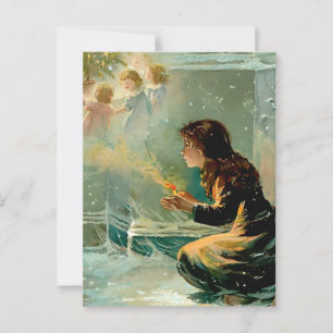 "Das Mädchen mit den Schwefelhölzern" von E S Hard Postkarte