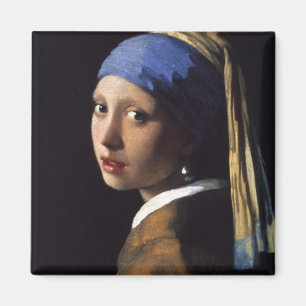 Das Mädchen mit der Perle von Vermeer Magnet