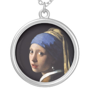 Das Mädchen mit einem Perlen-Ohrring durch Versilberte Kette