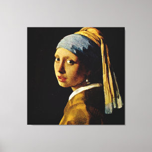 Das Mädchen mit einem Turban/einem Mädchen mit dem Leinwanddruck