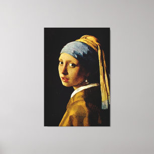 Das Mädchen mit einem Turban/Mädchen mit dem Perle Leinwanddruck