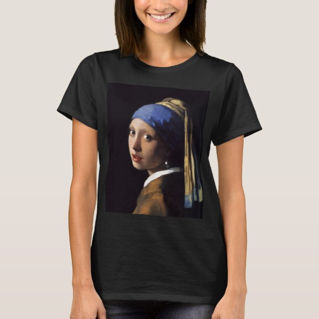 Das Mädchen mit Perlenohrring von Johannes Vermeer T-Shirt (Vorderseite)