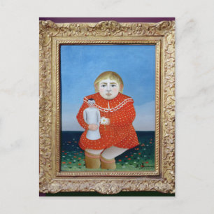 Das Mädchen mit Puppe, c.1892 oder c.1904-05 Postkarte