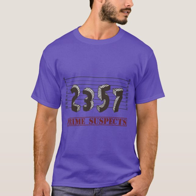 Das Mädchen Prime Number Suspects T-Shirt (Vorderseite)