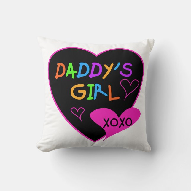 Das Mädchen-T-Shirts und Geschenke des Herz-Vatis Kissen (Vorderseite)