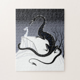 Das Mädchen und das Drachepuzzlespiel