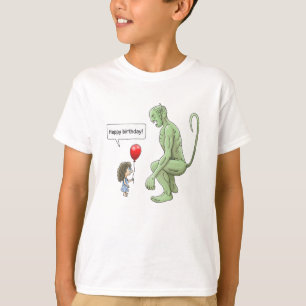 Das Mädchen und der große grüne Troll T-Shirt