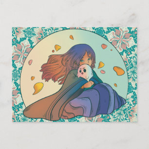 Das Mädchen und ihr Geist Postkarte