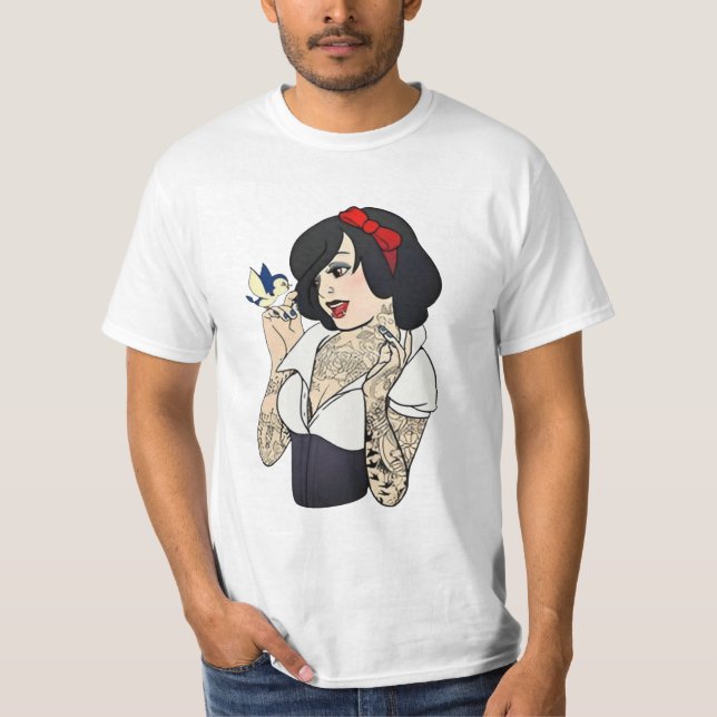 Das Mädchen verkündet niedlichen Witz T-Shirt (Vorderseite)