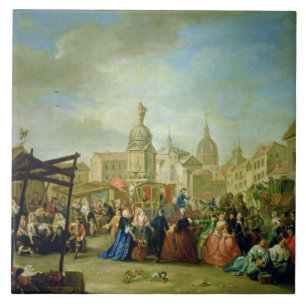 Das Madrid angemessen in der Piazza de la Cebeda Fliese