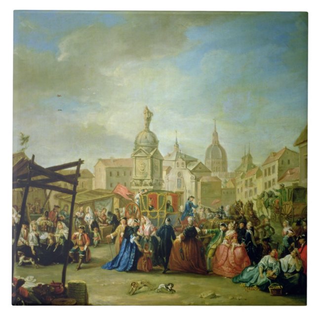 Das Madrid angemessen in der Piazza de la Cebeda Fliese (Vorderseite)